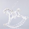 Set 2 ornamente brad Rocking Horse 12 cm - Romantic Home Set 2 ornamente brad Rocking Horse 12 cm - Romantic Home