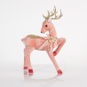 Decoratiune Pink Velvet Deer 24 cm x 41 cm - Romantic Home Decoratiune Pink Velvet Deer 24 cm x 41 cm - Romantic Home