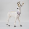 Decoratiune Velvet White Reindeer 37 cm x 52 cm Decoratiune Velvet White Reindeer 37 cm x 52 cm