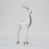Decoratiune Velvet White Deer 19 cm x 45 cm - Romantic Home Decoratiune Velvet White Deer 19 cm x 45 cm - Romantic Home
