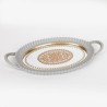 Tava din rasina cu oglinda Grey Gold 39 cm Tava din rasina cu oglinda Grey Gold 39 cm