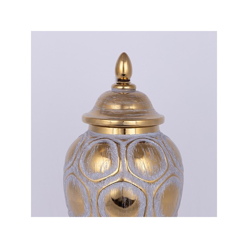 Vaza din ceramica Grey Gold 40 cm - Romantic Home