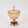 Bomboniera din sticla si metal Golden Touch 15 cm x 27 cm - Romantic Home Bomboniera din sticla si metal Golden Touch 15 cm x 27 cm - Romantic Home