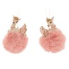 Set 2 ornamente brad din rasina Deer cu puf 6 cm x 11 cm Set 2 ornamente brad din rasina Deer cu puf 6 cm x 11 cm