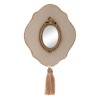 Oglinda decor din rasina Beige Velvet 22 cm Oglinda decor din rasina Beige Velvet 22 cm