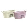 Set 2 cosuri metalice/ suport flori 26,5 x 11,5 cm - Romantic Home Set 2 cosuri metalice/ suport flori 26,5 x 11,5 cm - Romantic Home