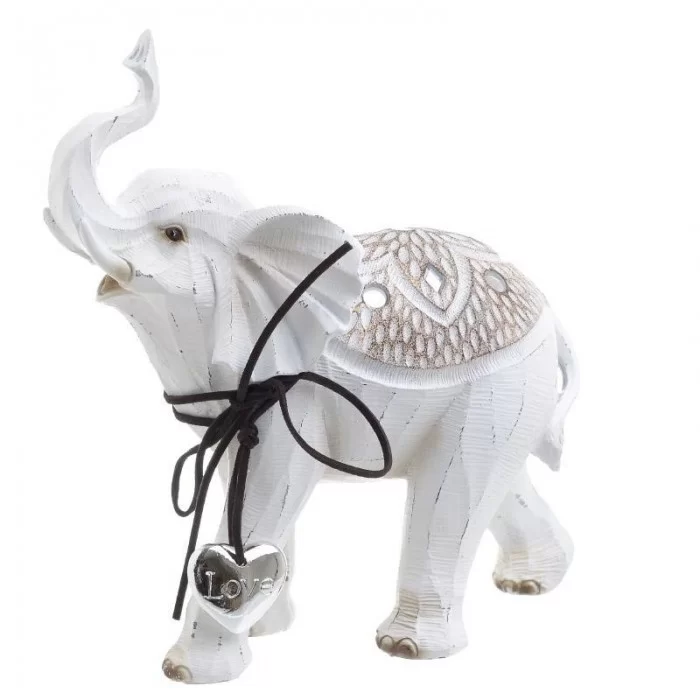 Elefant White rasina 20.5cm x 8.5cm x 21.5cm Elefant White rasina 20.5cm x 8.5cm x 21.5cm