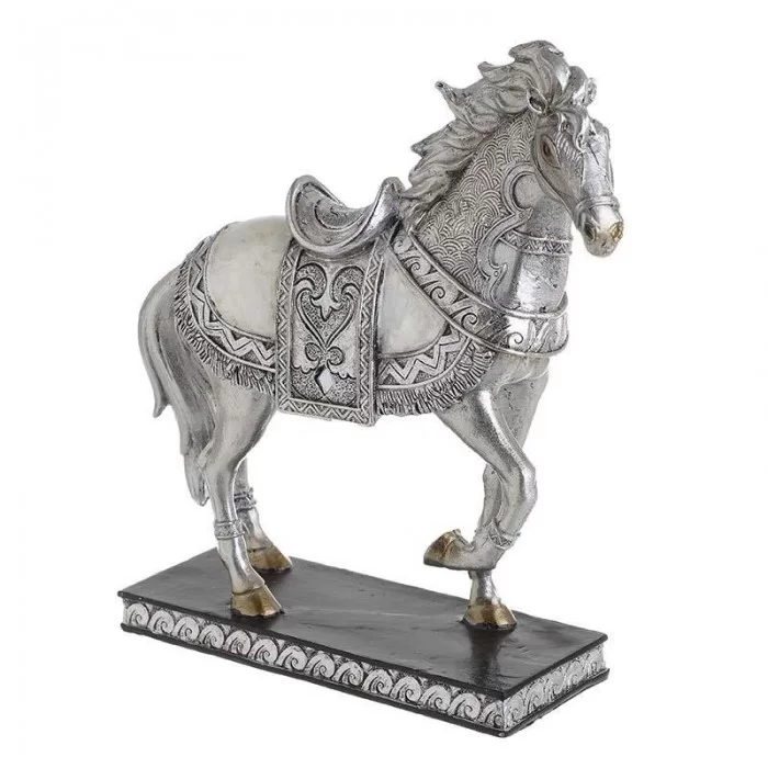 Cal din rasina decorativ Silver 21.5cm x 6cm x 22.5cm Cal din rasina decorativ Silver 21.5cm x 6cm x 22.5cm