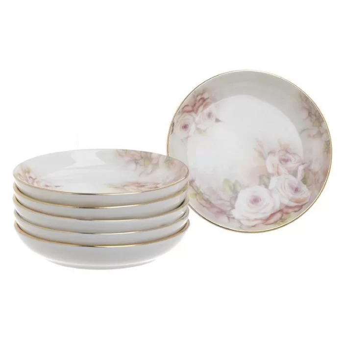 Set 6 farfurii portelan desert Roses Set 6 farfurii portelan desert Roses