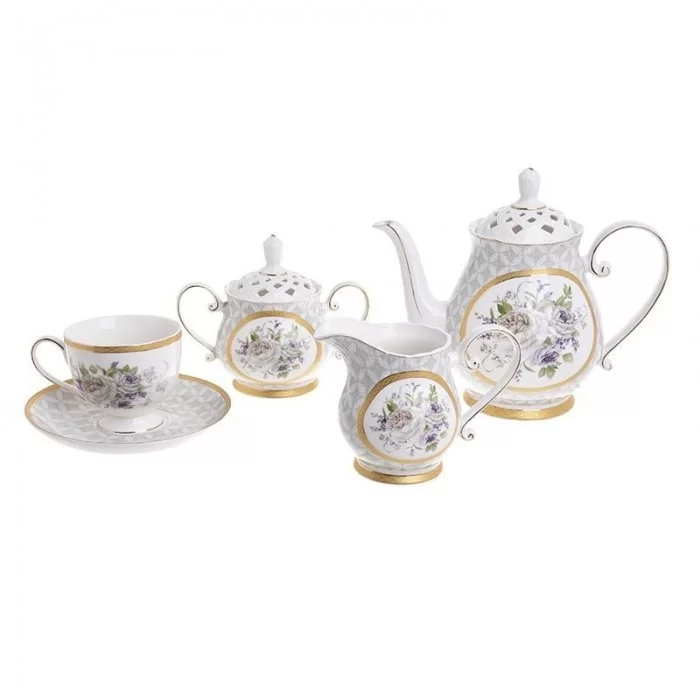 Serviciu ceai portelan Purple Roses Serviciu ceai portelan Purple Roses