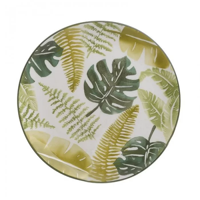 Platou ceramica Green Leaf 26 cm