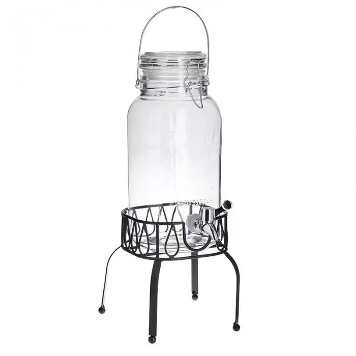 Vas limonada cu suport metalic si robinet 3.6 L Vas limonada cu suport metalic si robinet 3.6 L