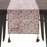 Napron bumbac Red White cu ciucuri 40x140 - Romantic Home Napron bumbac Red White cu ciucuri 40x140 - Romantic Home