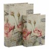 Set 2 cutii decor piele Pink Flowers-Cutii Set 2 cutii decor piele Pink Flowers-Cutii