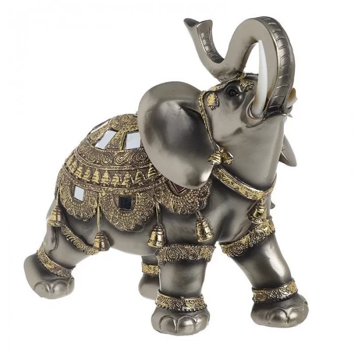 Elefant decor din rasina Golde Bronze 27cm Elefant decor din rasina Golde Bronze 27cm