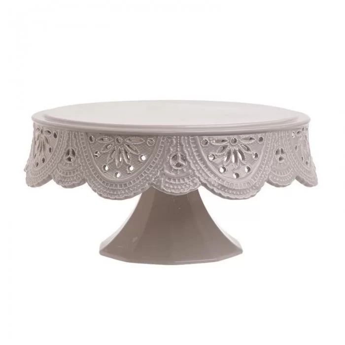 Platou prajituri cu picior din portelan 30cm x 30cm x 14.5cm Platou prajituri cu picior din portelan 30cm x 30cm x 14.5cm