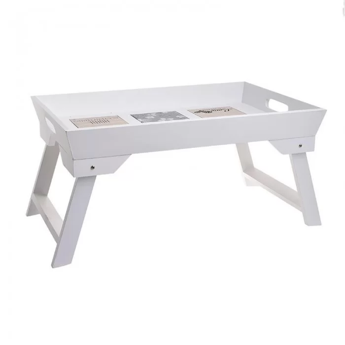 Tava servire pat din lemn 59cm x 27cm x 24cm Tava servire pat din lemn 59cm x 27cm x 24cm