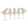 Cuier metalic Birds alb antichizat 30x4x13 cm