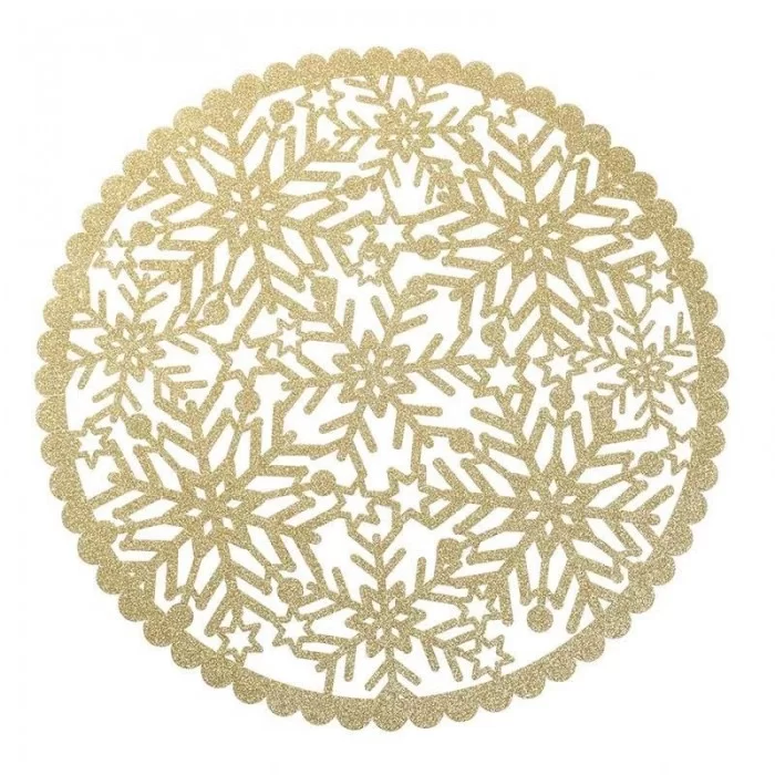 Set 6 - Individual auriu (suport farfurie) Christmas D- 35 cm Set 6 - Individual auriu (suport farfurie) Christmas D- 35 cm