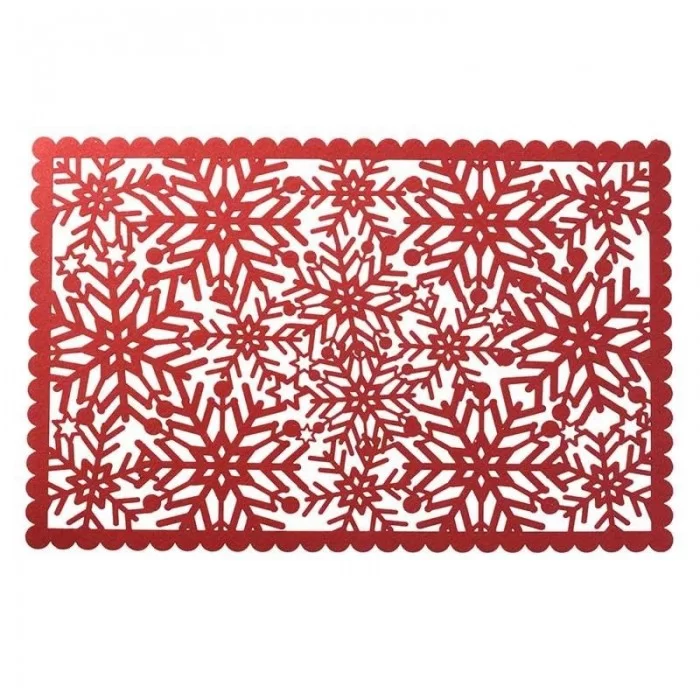 Set 6 individual Craciun rosu 45 x 30 cm Set 6 individual Craciun rosu 45 x 30 cm