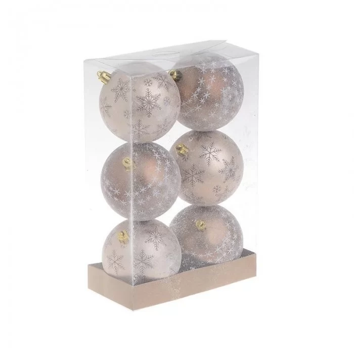 Set 6 globuri decorative Xmas Bronze Set 6 globuri decorative Xmas Bronze