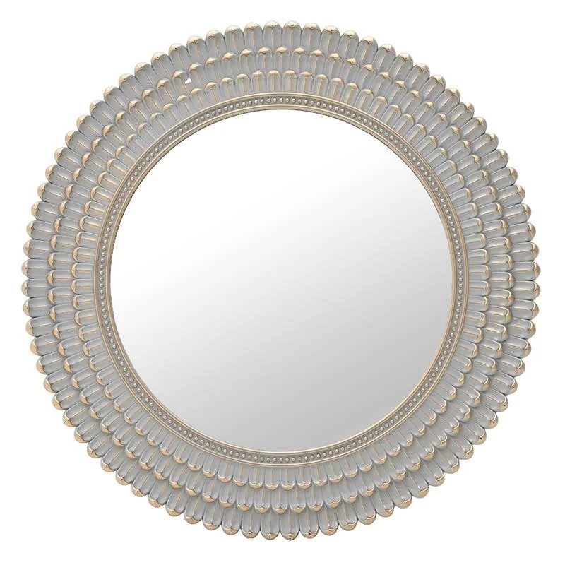 Oglinda de perete gri-auriu plastic 76 cm - 1
