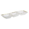 Platou portelan White Gold cu 3 compartimente 34 cm-Platouri Platou portelan White Gold cu 3 compartimente 34 cm-Platouri