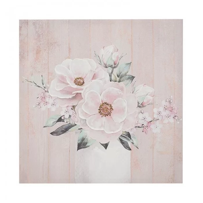 Tablou pictat canvas Pink Flower 70 cm Tablou pictat canvas Pink Flower 70 cm