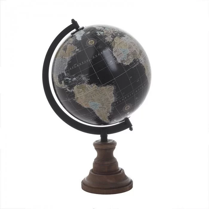 Glob pamantesc din metal si lemn 32.5 cm Glob pamantesc din metal si lemn 32.5 cm