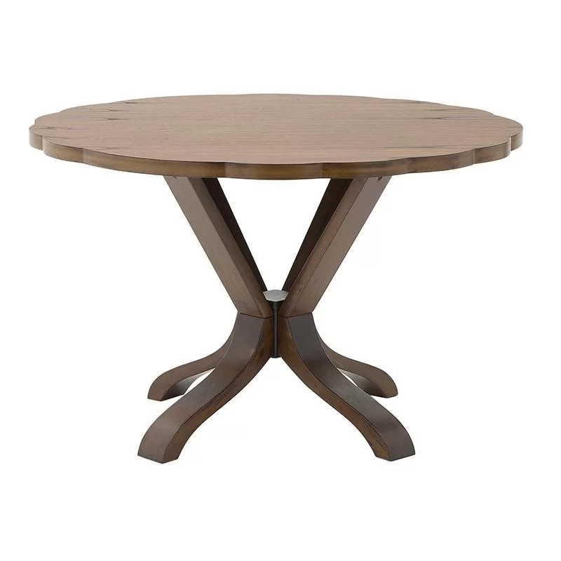 Masa dining Brown rotunda din lemn 122 x 76 cm Masa dining Brown rotunda din lemn 122 x 76 cm