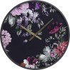 Ceas de perete lemn Flowers Black-Ceasuri de perete Ceas de perete lemn Flowers Black-Ceasuri de perete