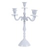 Sfesnic alb din aluminiu cu 5 brate 31 x 40 cm - Romantic Home Sfesnic alb din aluminiu cu 5 brate 31 x 40 cm - Romantic Home