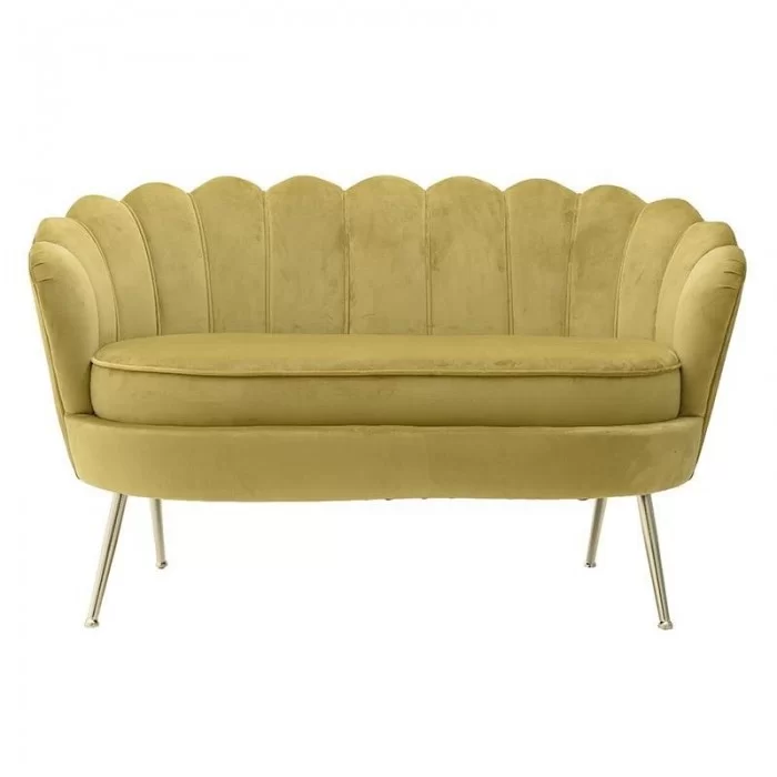 Canapea Golden Mustard 2 locuri 135 cm x 55 cm x 82 cm Canapea Golden Mustard 2 locuri 135 cm x 55 cm x 82 cm