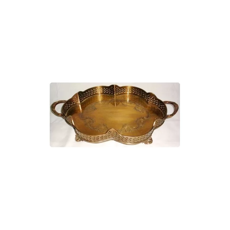Tava metalica Antique Brass cu manere 41 x 24 cm - 1