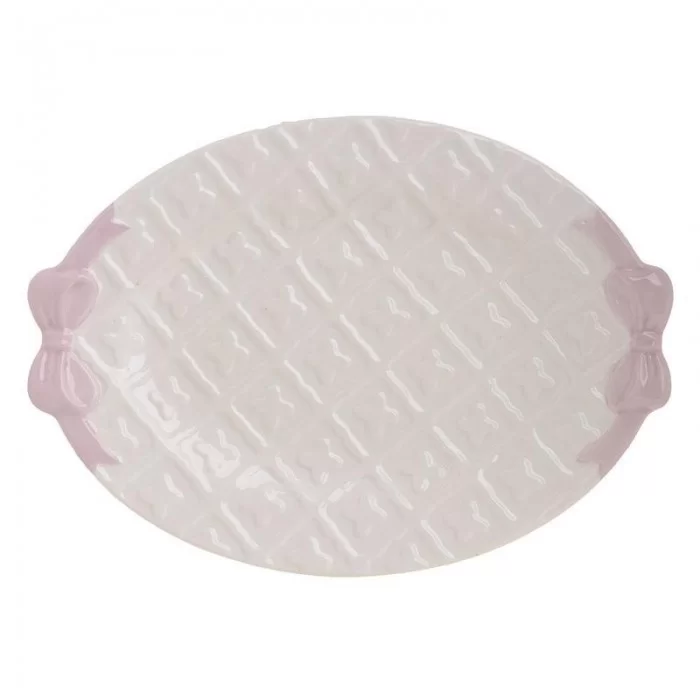 Platou White Pink ceramica 29 x 21 cm - 1