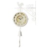 Ceas perete metalic stil gara cu clopotel 31.5 cm x 9 cm x 60 cm - Romantic Home Ceas perete metalic stil gara cu clopotel 31.5 cm x 9 cm x 60 cm - Romantic Home
