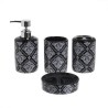 Set de baie 4 piese din ceramica Black White - Romantic Home Set de baie 4 piese din ceramica Black White - Romantic Home