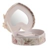 Cutie bijuterii Heart cu oglinda si design floral - Romantic Home