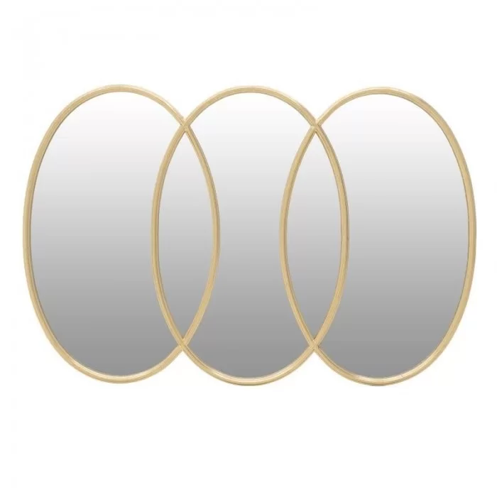 Oglinda metalica Golden Circles 106 cm x 3.5 cm x 70 cm Oglinda metalica Golden Circles 106 cm x 3.5 cm x 70 cm