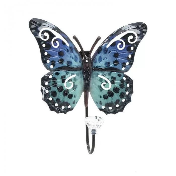Cuier Fluture Blue metalic 18 x 17 cm - 1