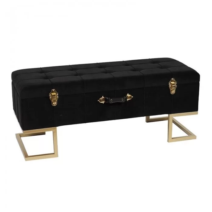 Bancheta cu spatiu depozitare Black Velvet Bancheta cu spatiu depozitare Black Velvet