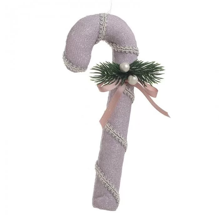 Set 6 ornament pentru brad Pink Cane 7 x 3 x 19 cm Set 6 ornament pentru brad Pink Cane 7 x 3 x 19 cm
