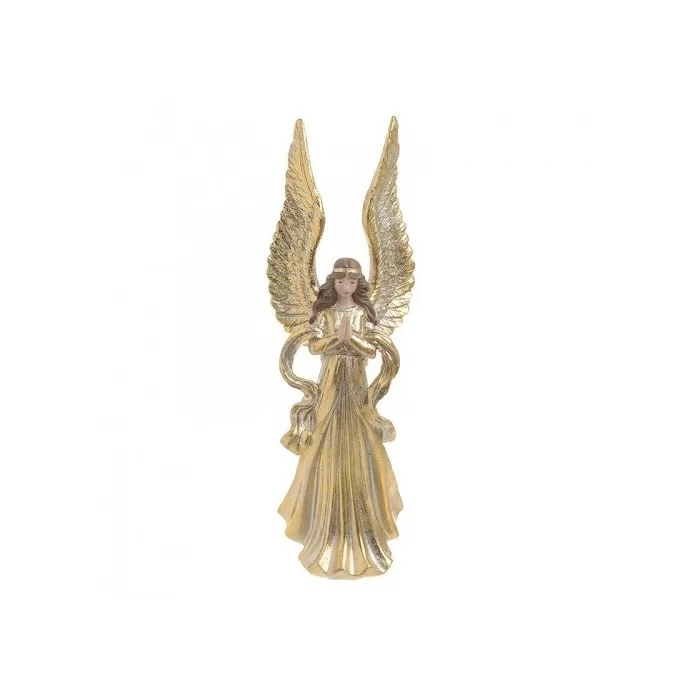Ingeras decorativ din rasina auriu 11 x 33 cm Ingeras decorativ din rasina auriu 11 x 33 cm