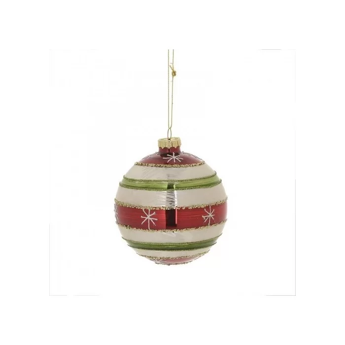 Set 2 globuri din sticla Snowflake D10 cm Set 2 globuri din sticla Snowflake D10 cm