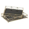 Set 2 tavi Luxurious Gold Black din metal si sticla-Tavi