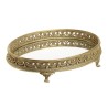 Tava Elegance Gold din rasina cu oglinda 38 x 28 cm-Tavi