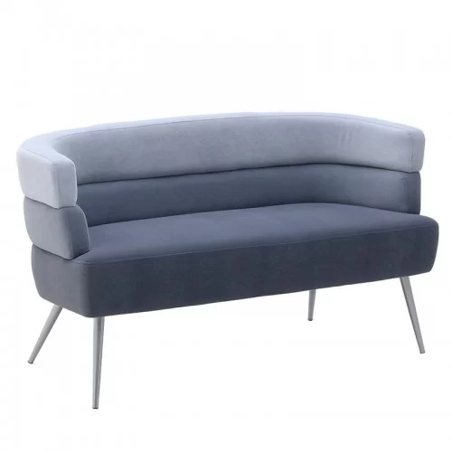 Canapea 2 locuri Grey Velvet 125 cm x 64 cm x 74 cm