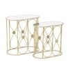 Set 2 console Golden Flowers din fier cu oglinda - Romantic Home Set 2 console Golden Flowers din fier cu oglinda - Romantic Home
