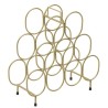 Suport metalic sticle de vin auriu 43cm x 18cm x 42cm - Romantic Home